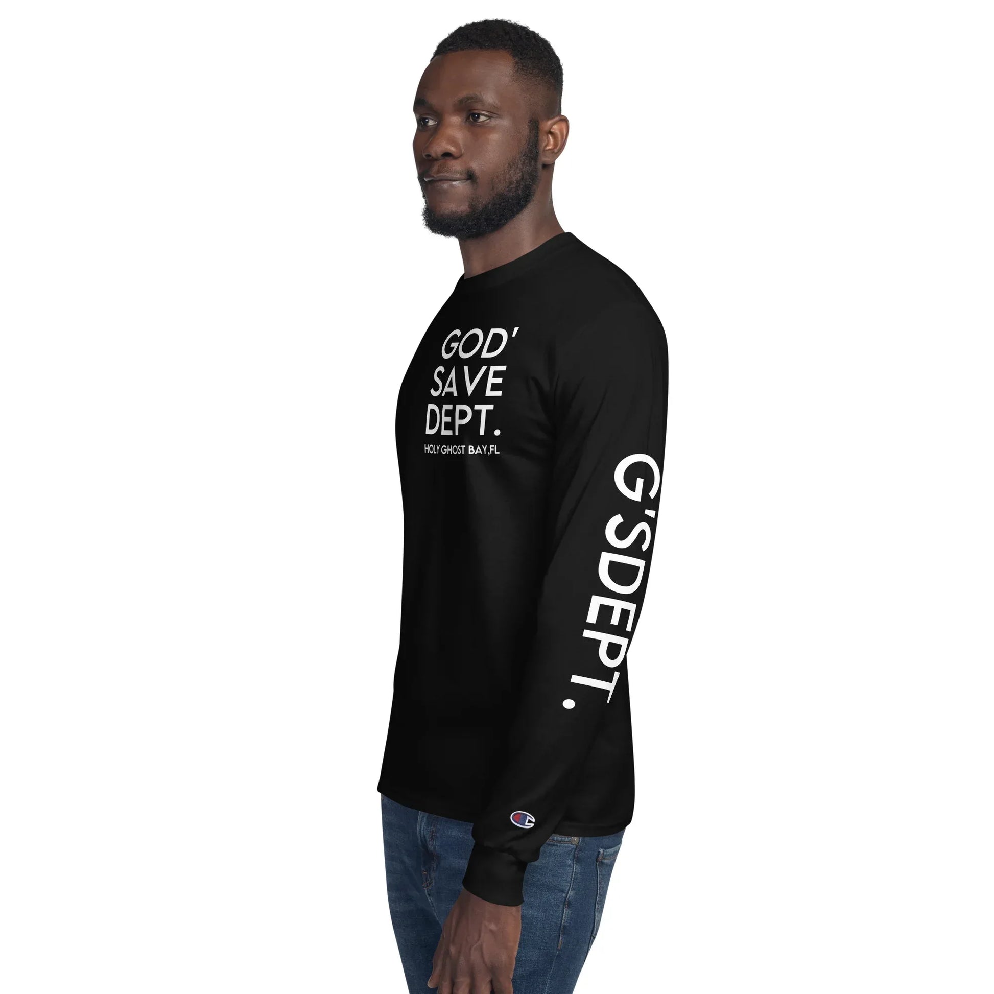 GOD’SAVE DEPT. Men's Champion Long Sleeve Shirt - Da G.A.T.E 33