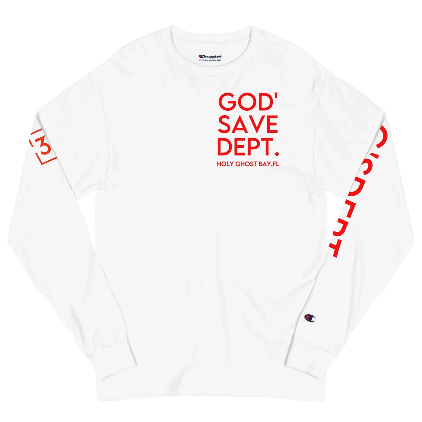 GOD’SAVE DEPT. Men's Champion Long Sleeve Shirt - Da G.A.T.E 33
