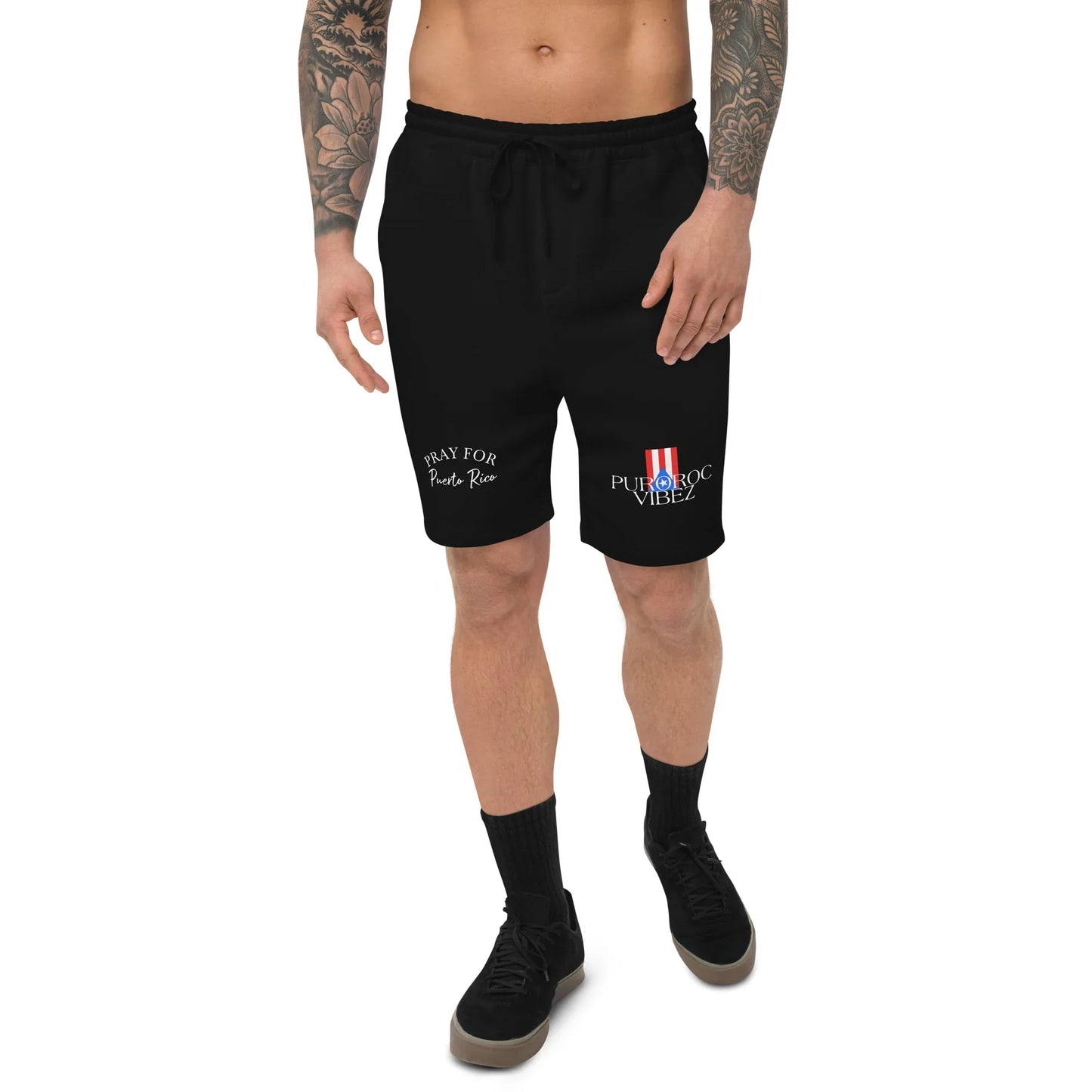 Pray for PR Men's fleece shorts - Da G.A.T.E 33