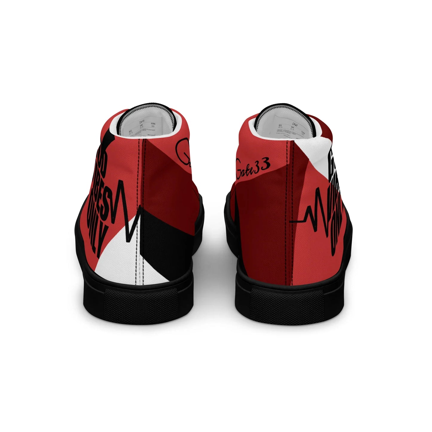 God Vibes Onliy Men’s high top canvas shoes - Da G.A.T.E 33