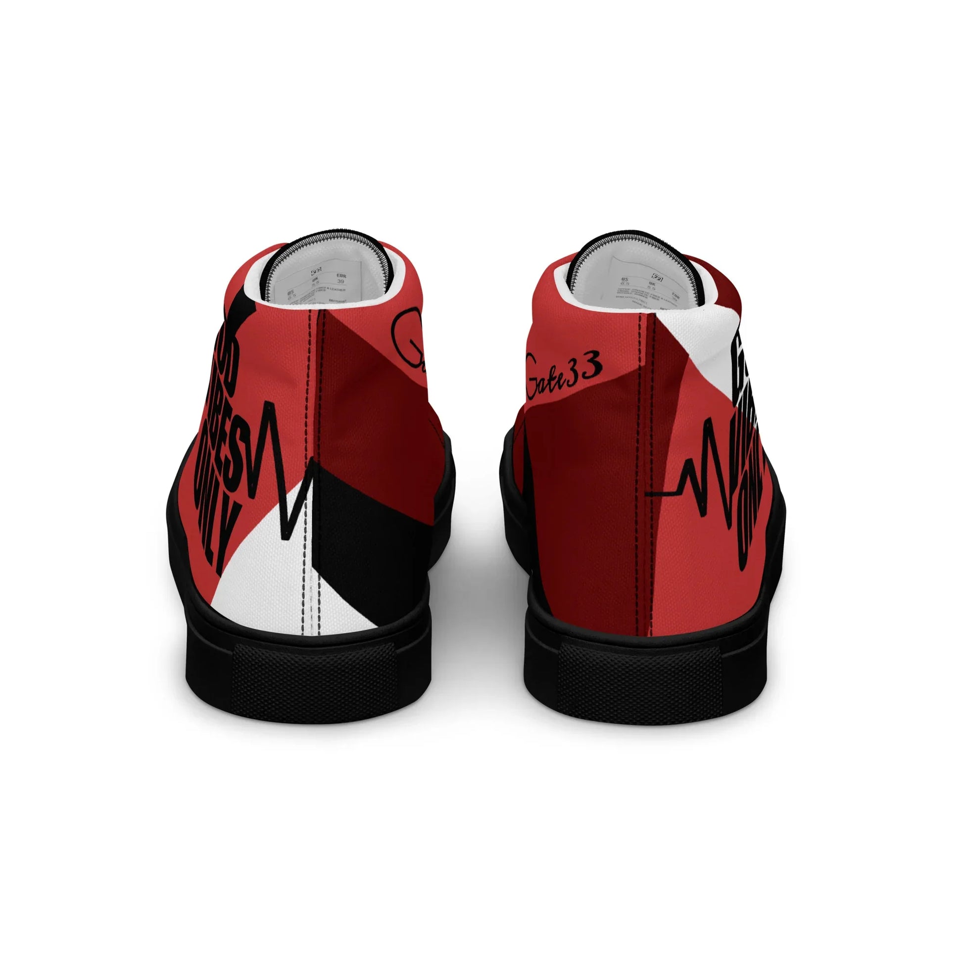 God Vibes Onliy Men’s high top canvas shoes - Da G.A.T.E 33