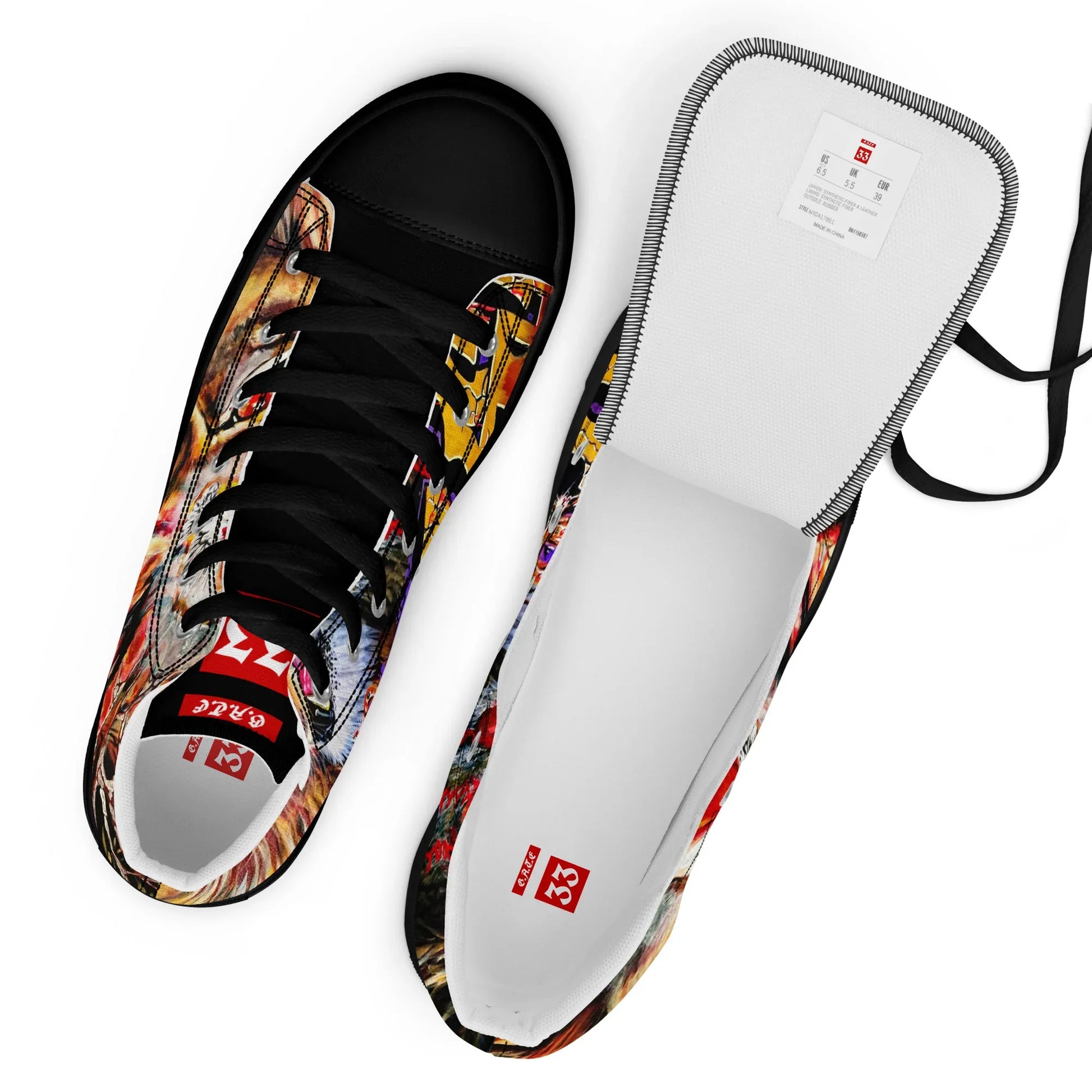 KING Men’s high top canvas shoes - Da G.A.T.E 33