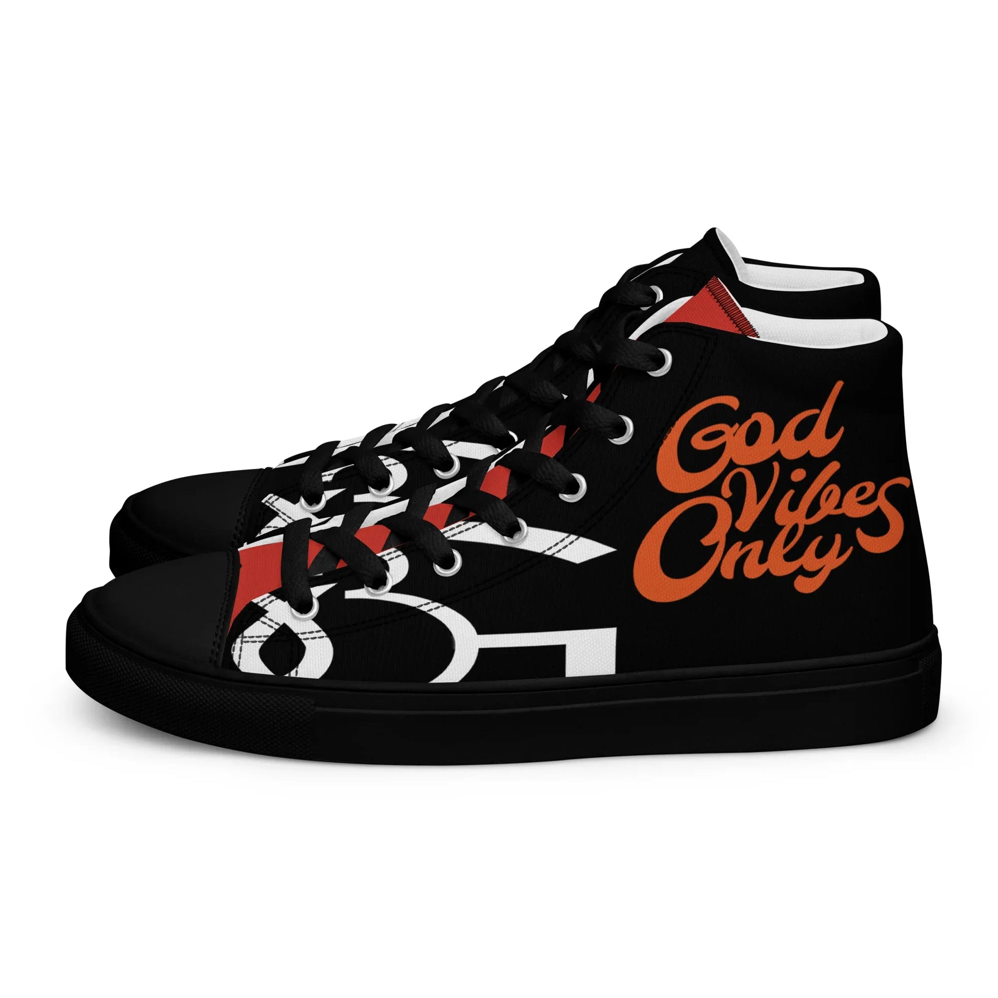 God Vibes Only Men’s high top canvas shoes - Da G.A.T.E 33