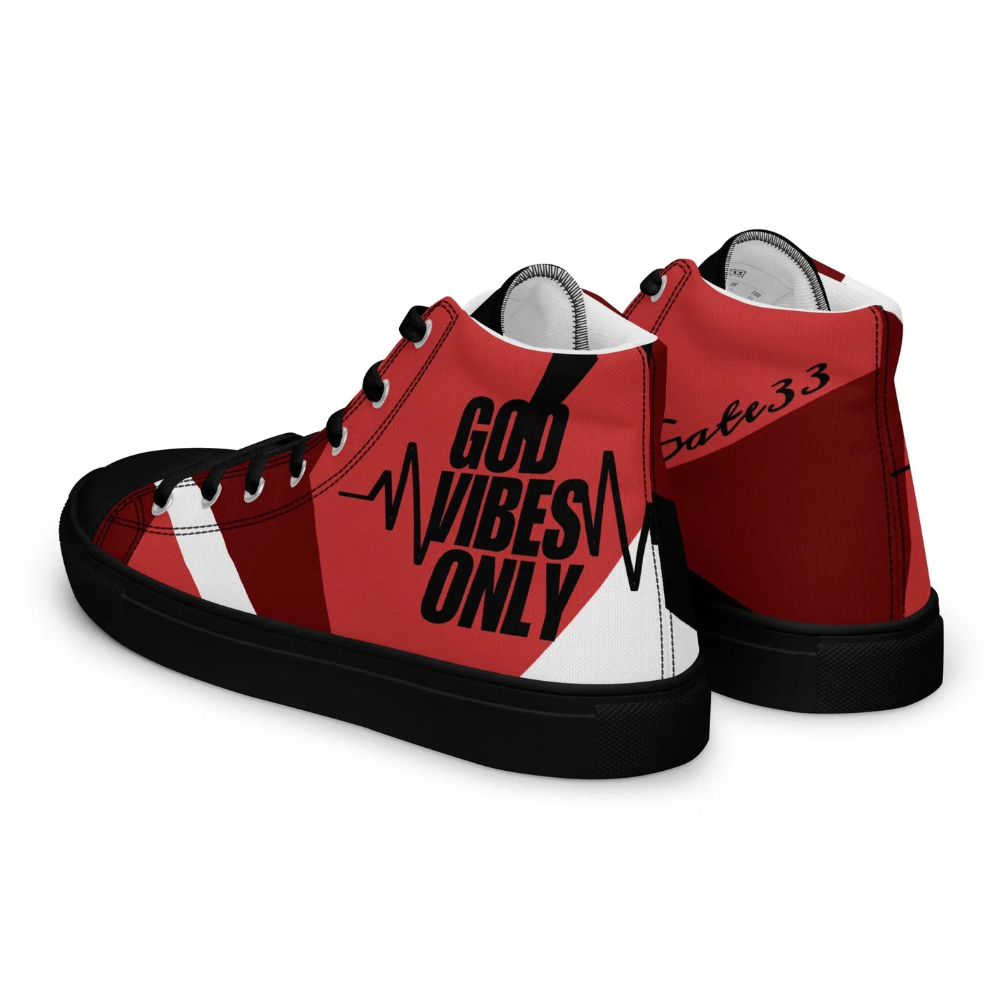 God Vibes Onliy Men’s high top canvas shoes - Da G.A.T.E 33