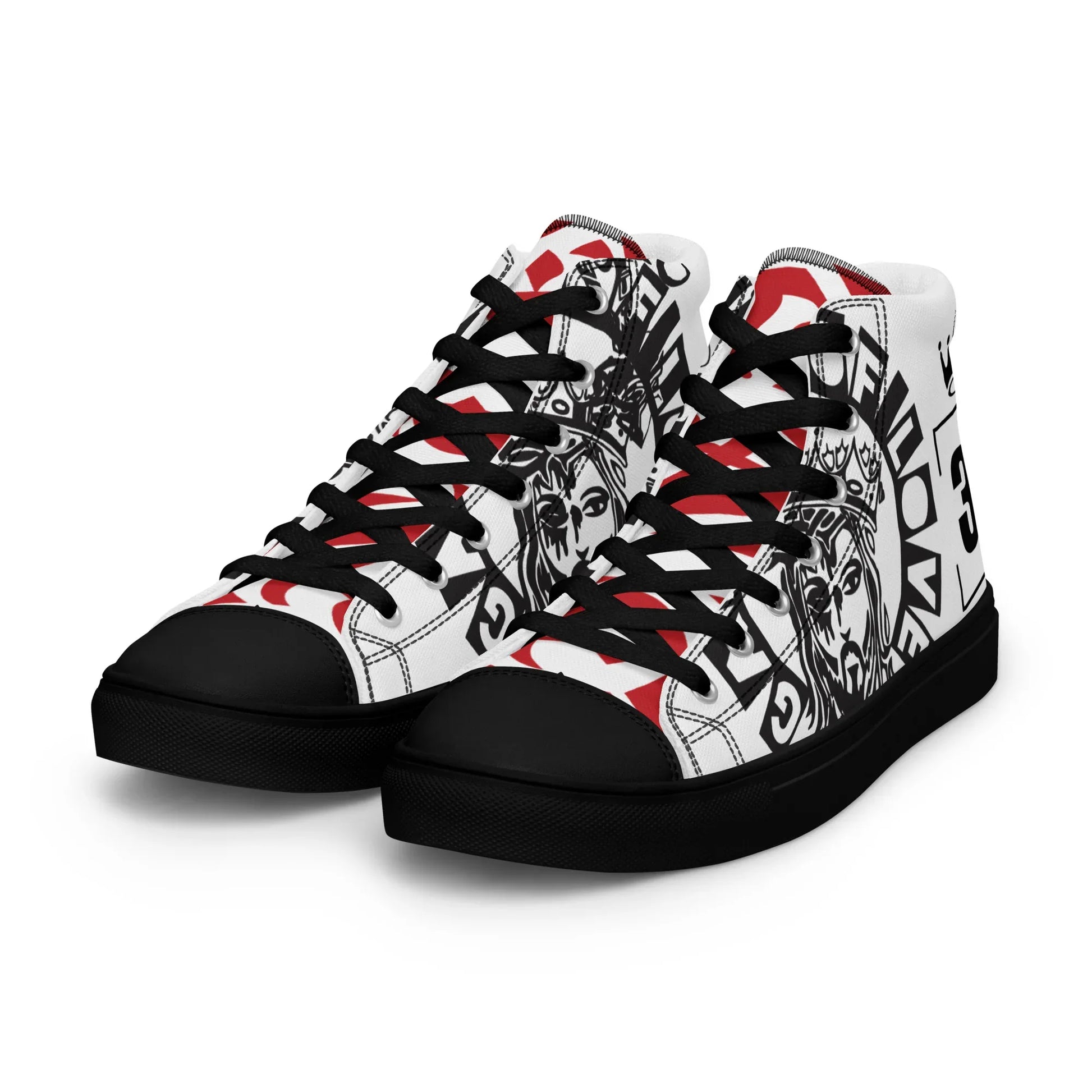 Gangsta of love Men’s high top canvas shoes - Da G.A.T.E 33