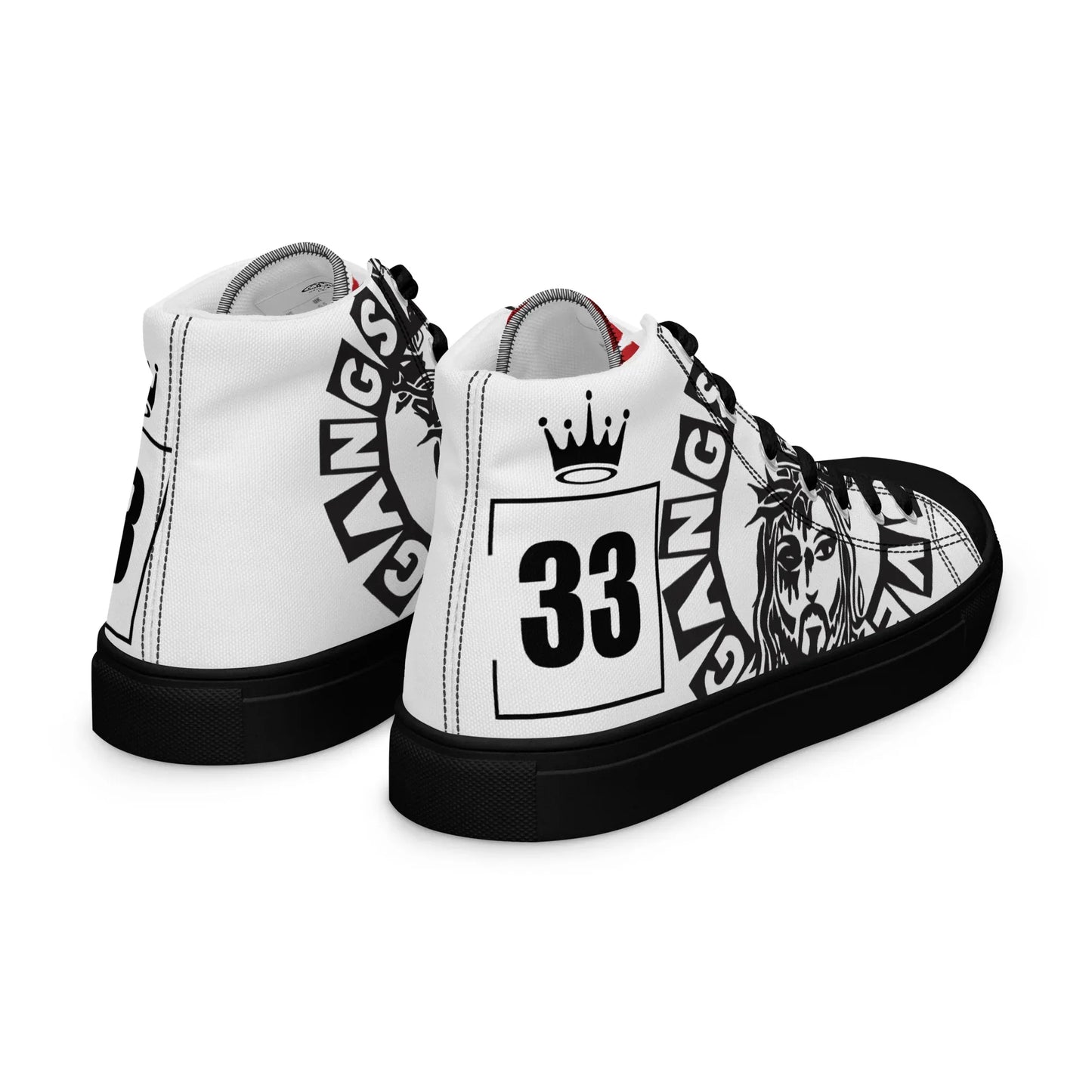 Gangsta of love Men’s high top canvas shoes - Da G.A.T.E 33