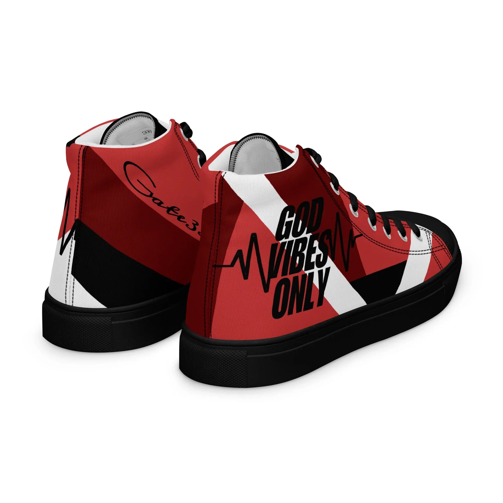 God Vibes Onliy Men’s high top canvas shoes - Da G.A.T.E 33