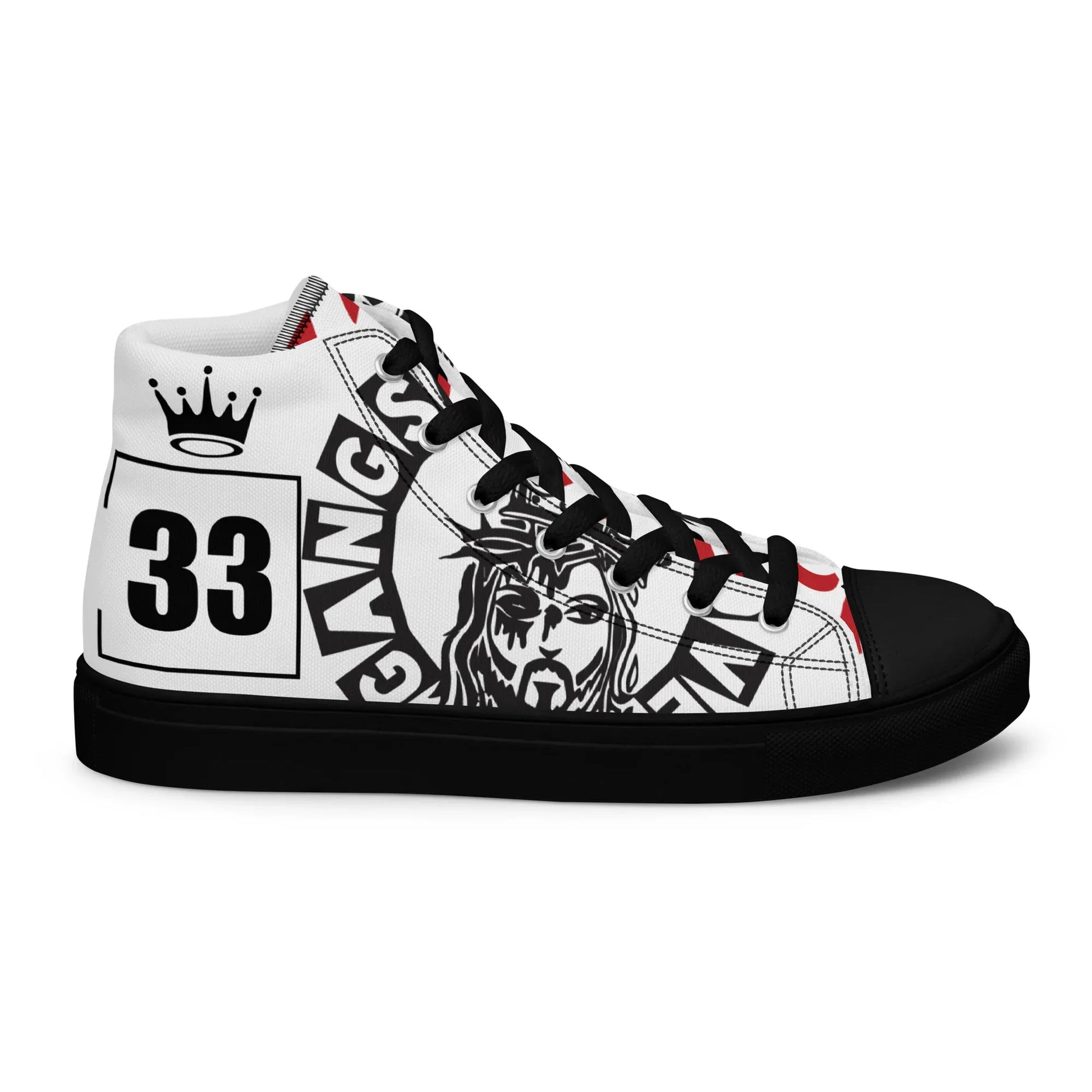 Gangsta of love Men’s high top canvas shoes - Da G.A.T.E 33