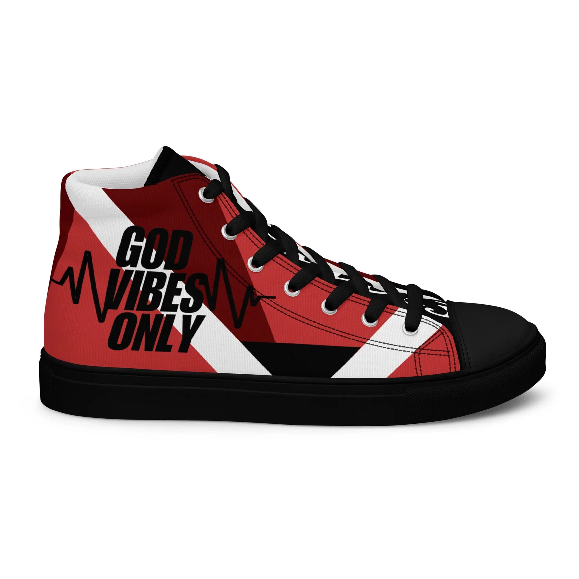 God Vibes Onliy Men’s high top canvas shoes - Da G.A.T.E 33