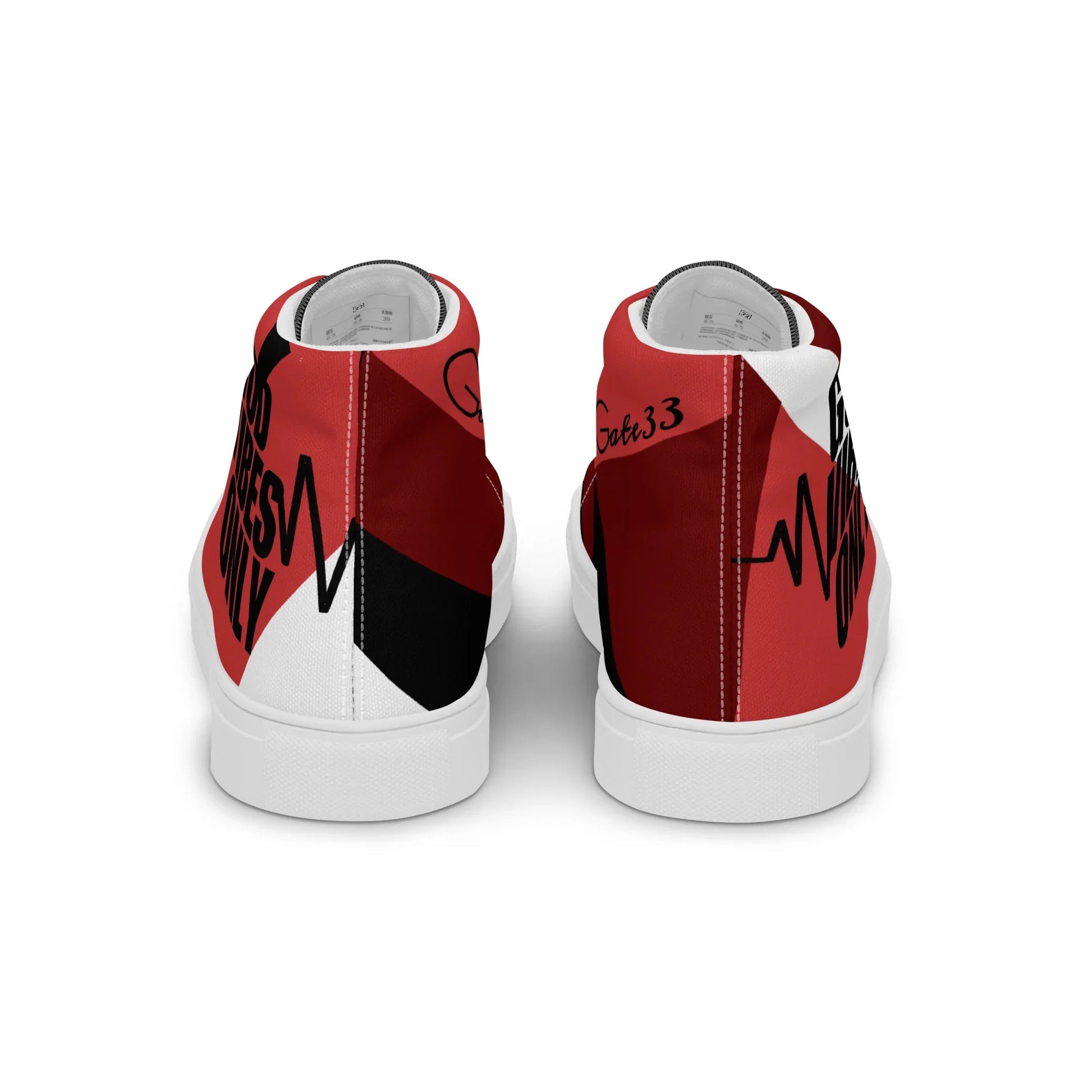 God Vibes Onliy Men’s high top canvas shoes - Da G.A.T.E 33