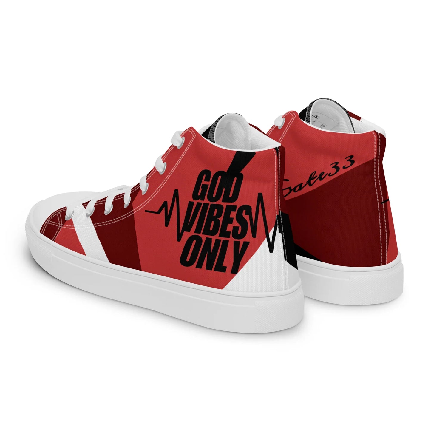 God Vibes Onliy Men’s high top canvas shoes - Da G.A.T.E 33