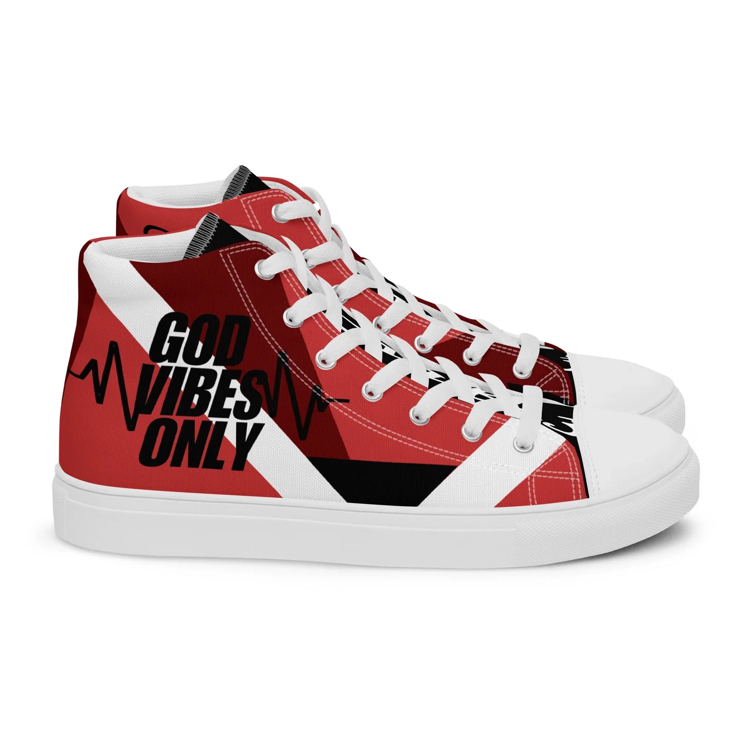 God Vibes Onliy Men’s high top canvas shoes - Da G.A.T.E 33