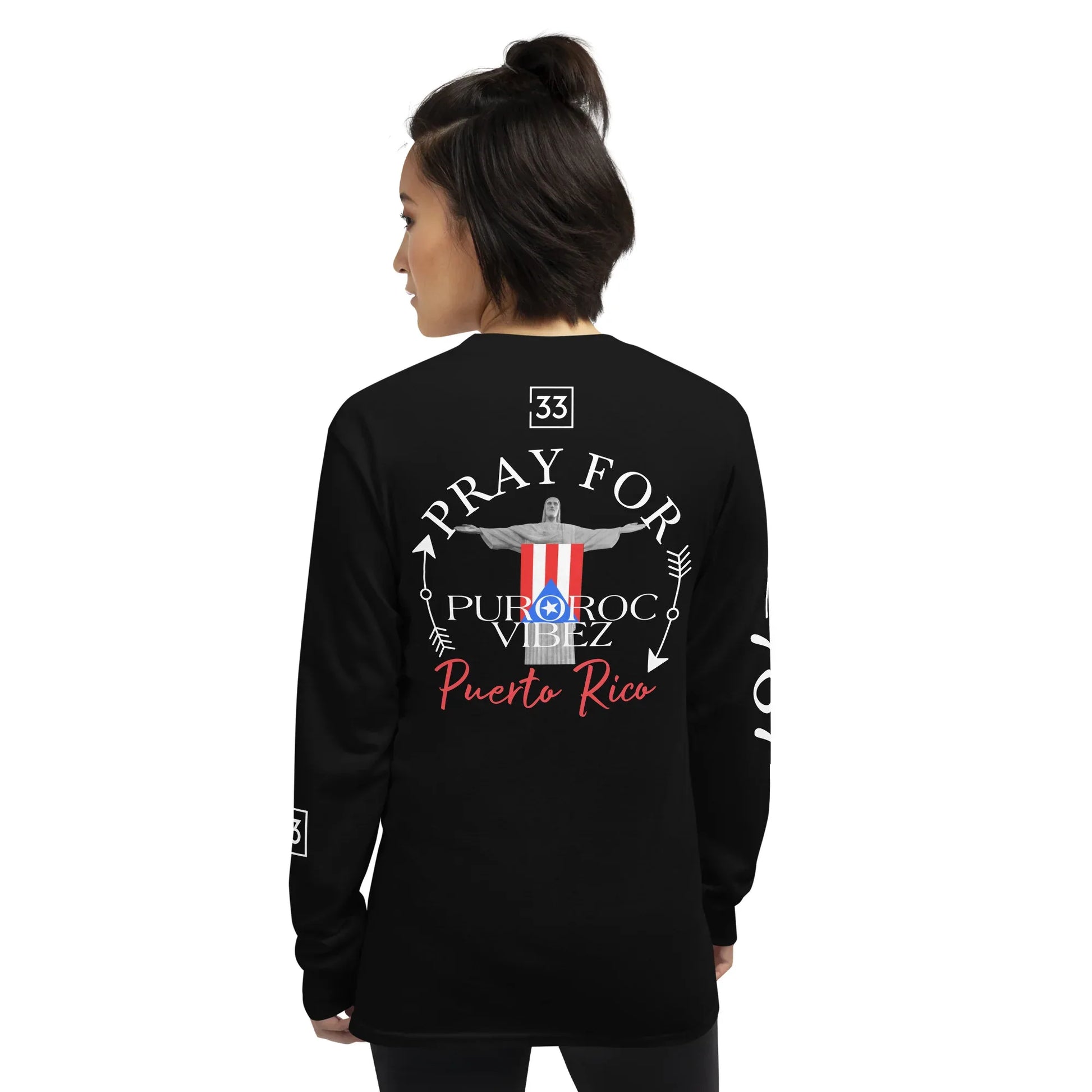 PRAY FOR PR Men’s Long Sleeve Shirt - Da G.A.T.E 33