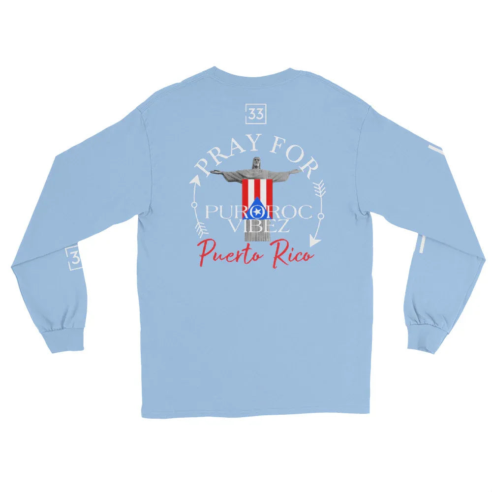 PRAY FOR PR Men’s Long Sleeve Shirt - Da G.A.T.E 33