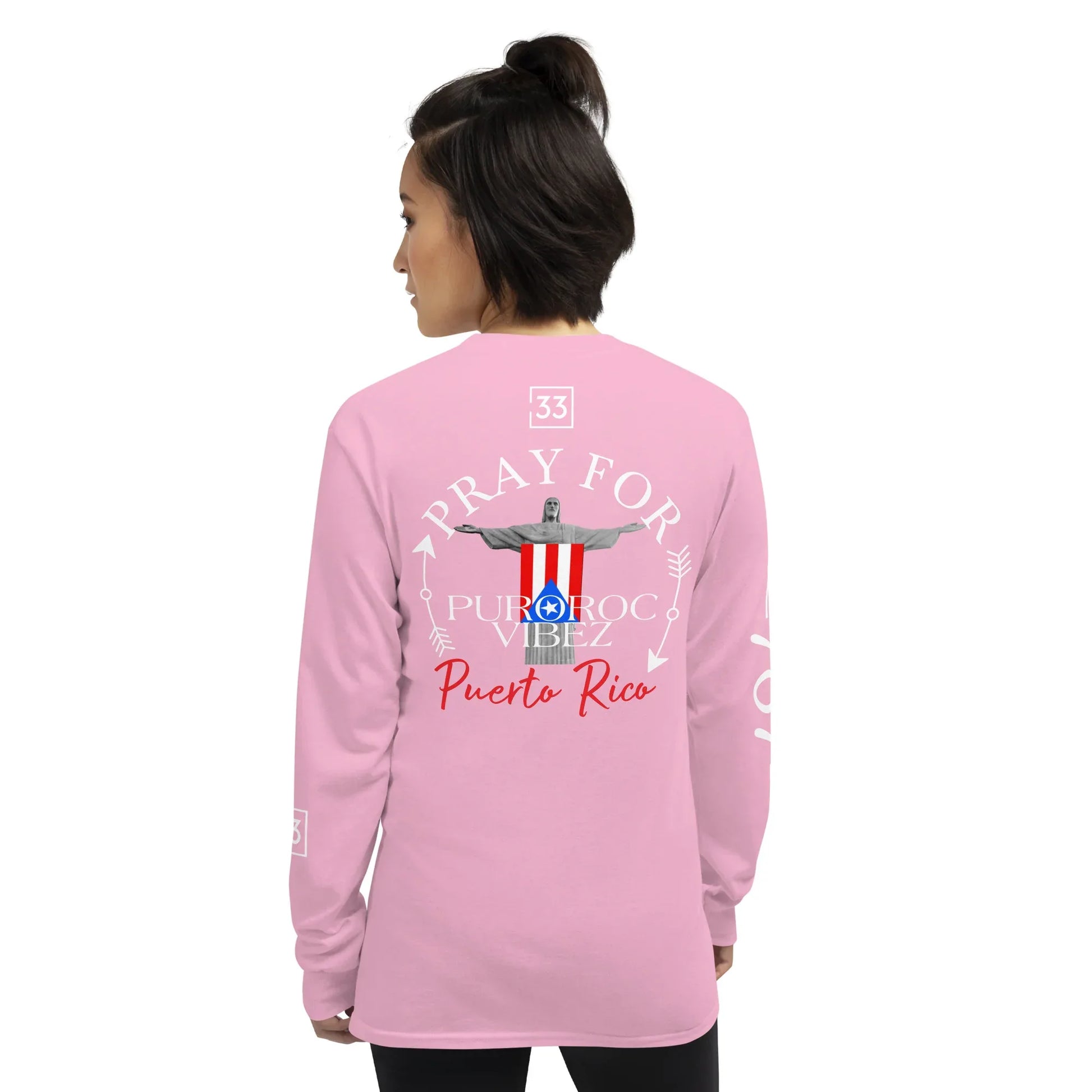 PRAY FOR PR Men’s Long Sleeve Shirt - Da G.A.T.E 33