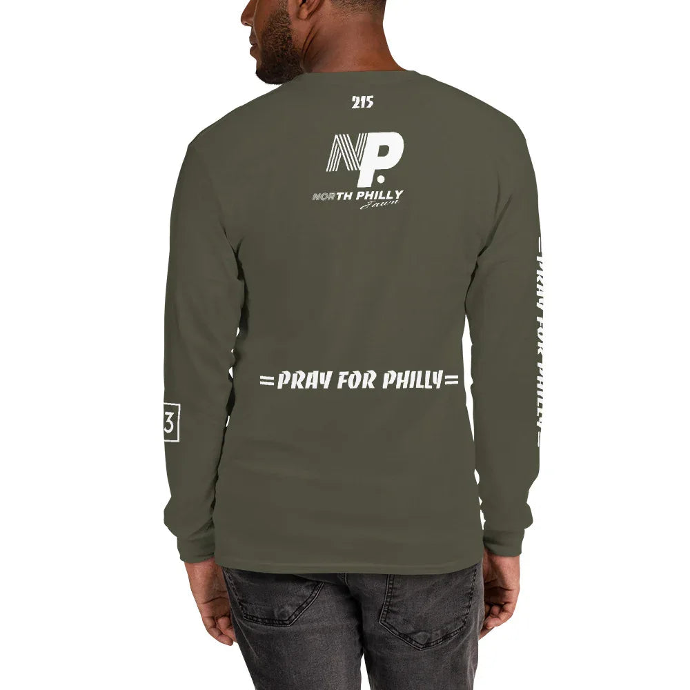 PRAY FOR PHILLY Men’s Long Sleeve Shirt - Da G.A.T.E 33