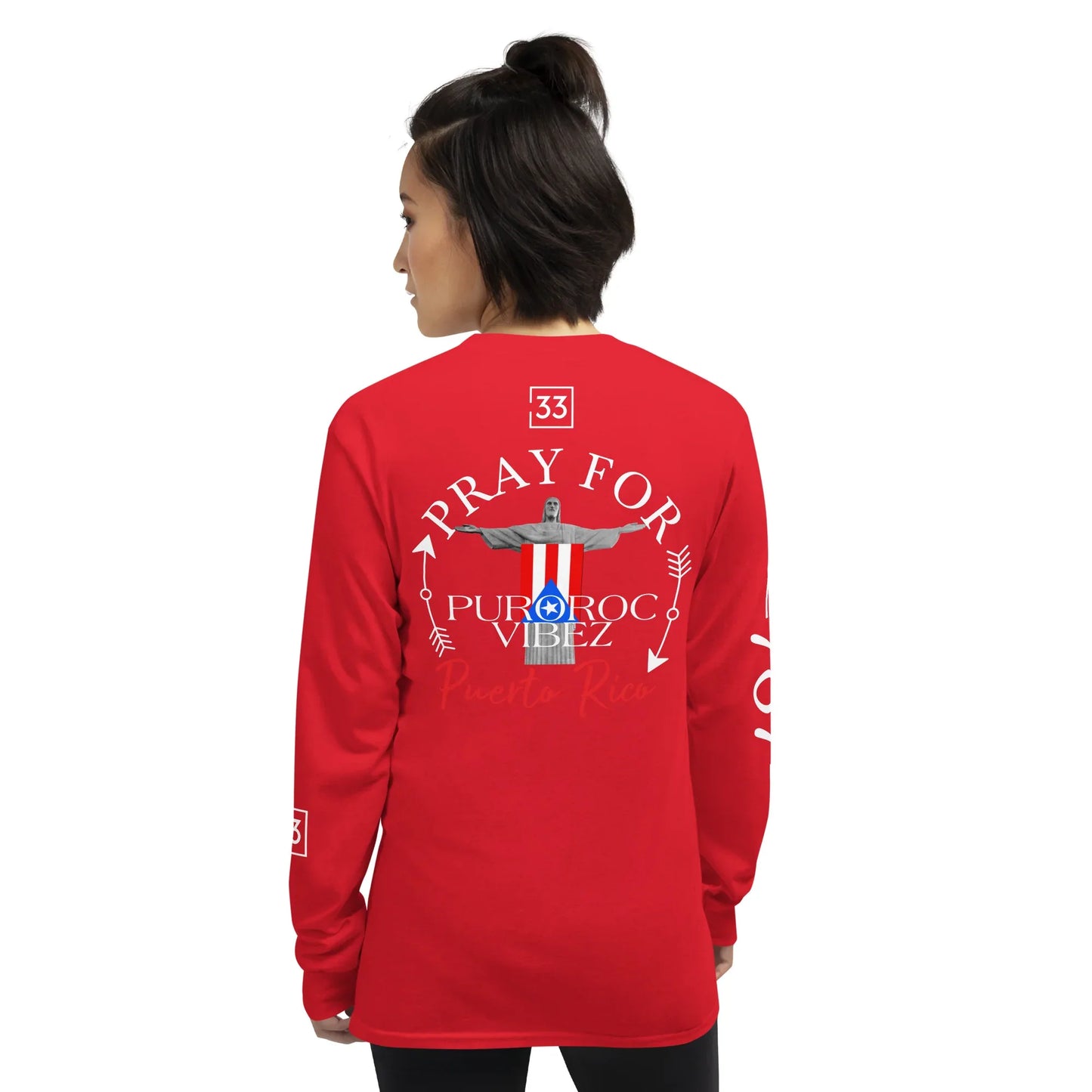 PRAY FOR PR Men’s Long Sleeve Shirt - Da G.A.T.E 33