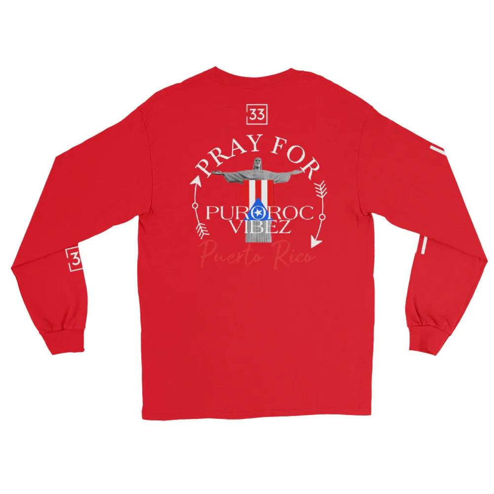 PRAY FOR PR Men’s Long Sleeve Shirt - Da G.A.T.E 33