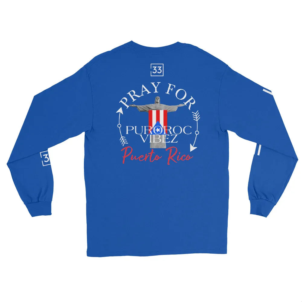 PRAY FOR PR Men’s Long Sleeve Shirt - Da G.A.T.E 33