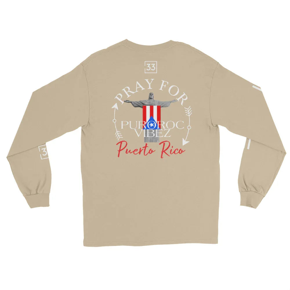 PRAY FOR PR Men’s Long Sleeve Shirt - Da G.A.T.E 33