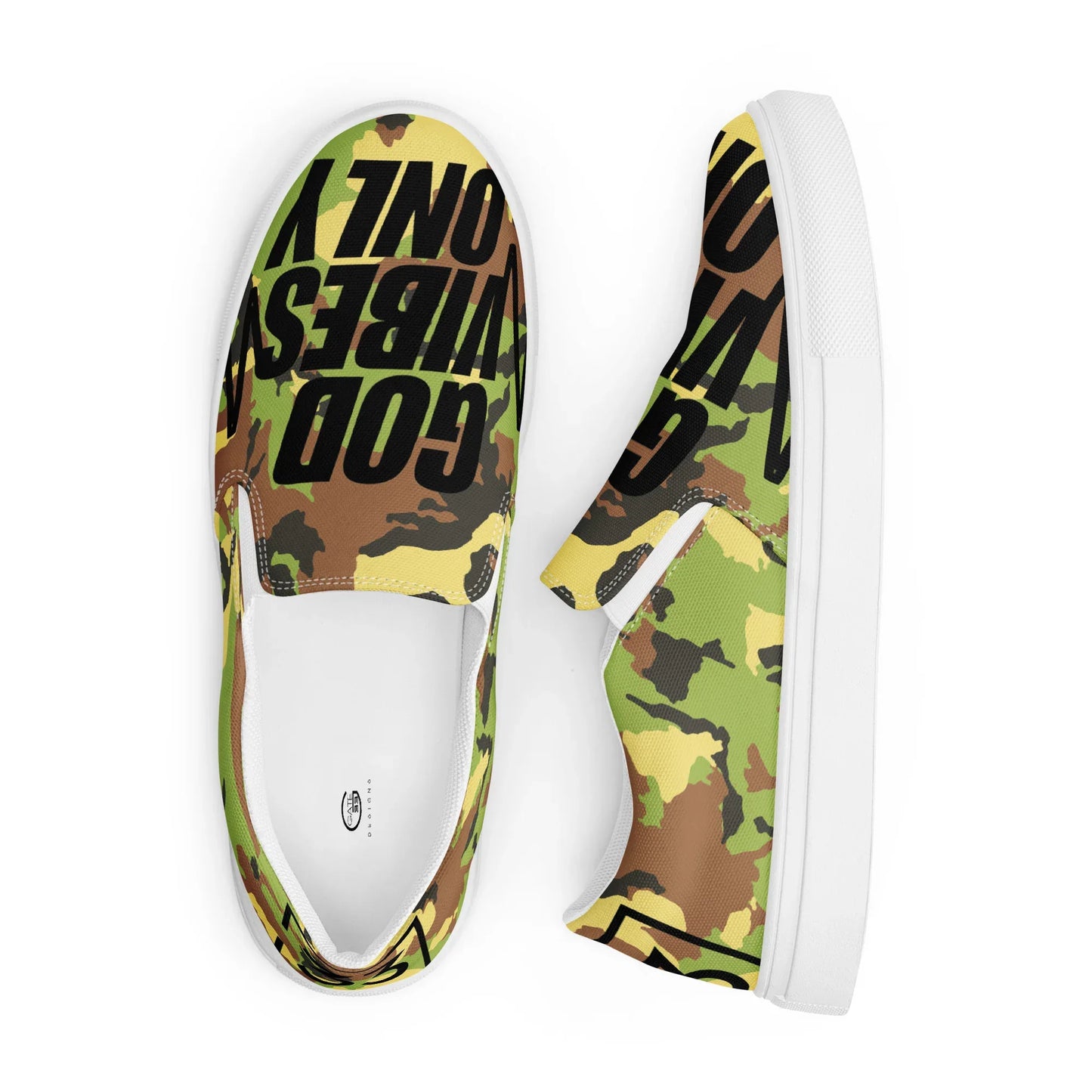 God Vibes Only Men’s slip-on canvas shoes - Da G.A.T.E 33