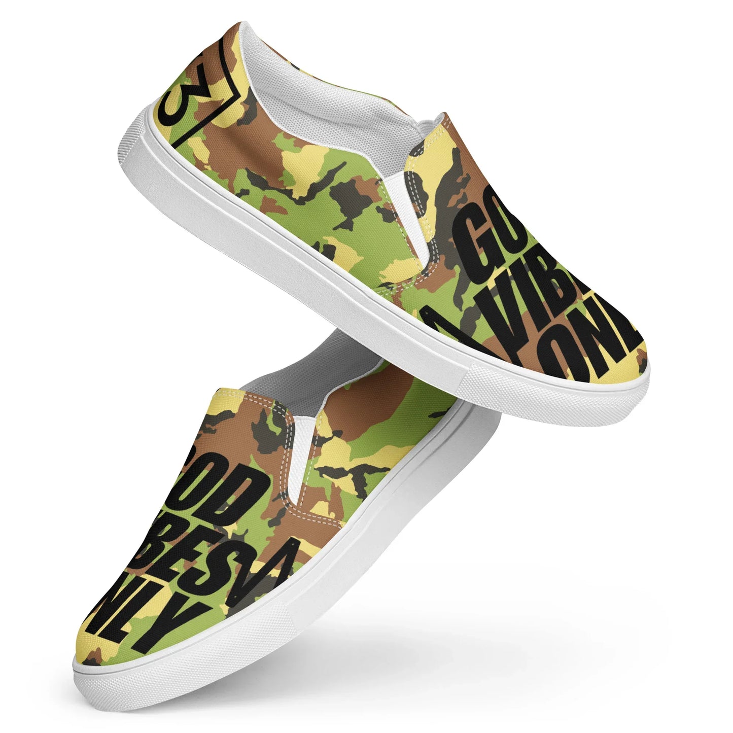 God Vibes Only Men’s slip-on canvas shoes - Da G.A.T.E 33