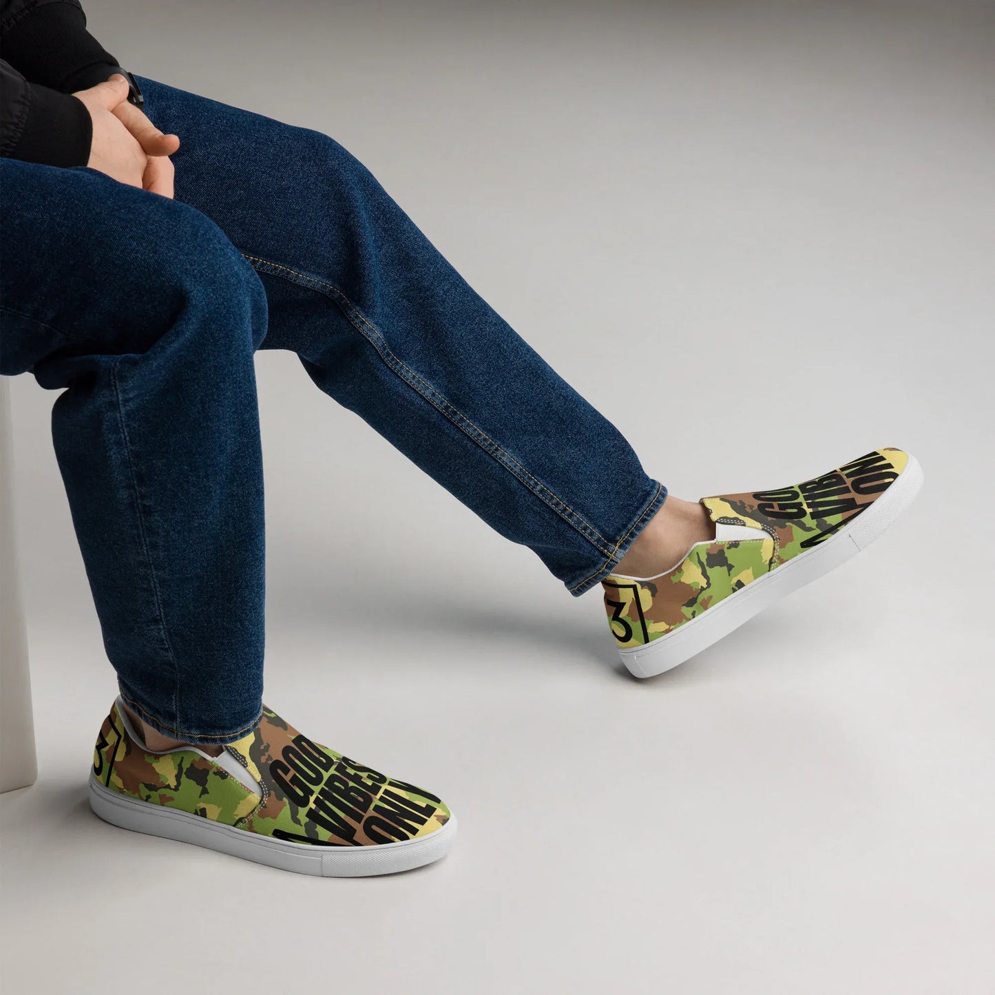 God Vibes Only Men’s slip-on canvas shoes - Da G.A.T.E 33
