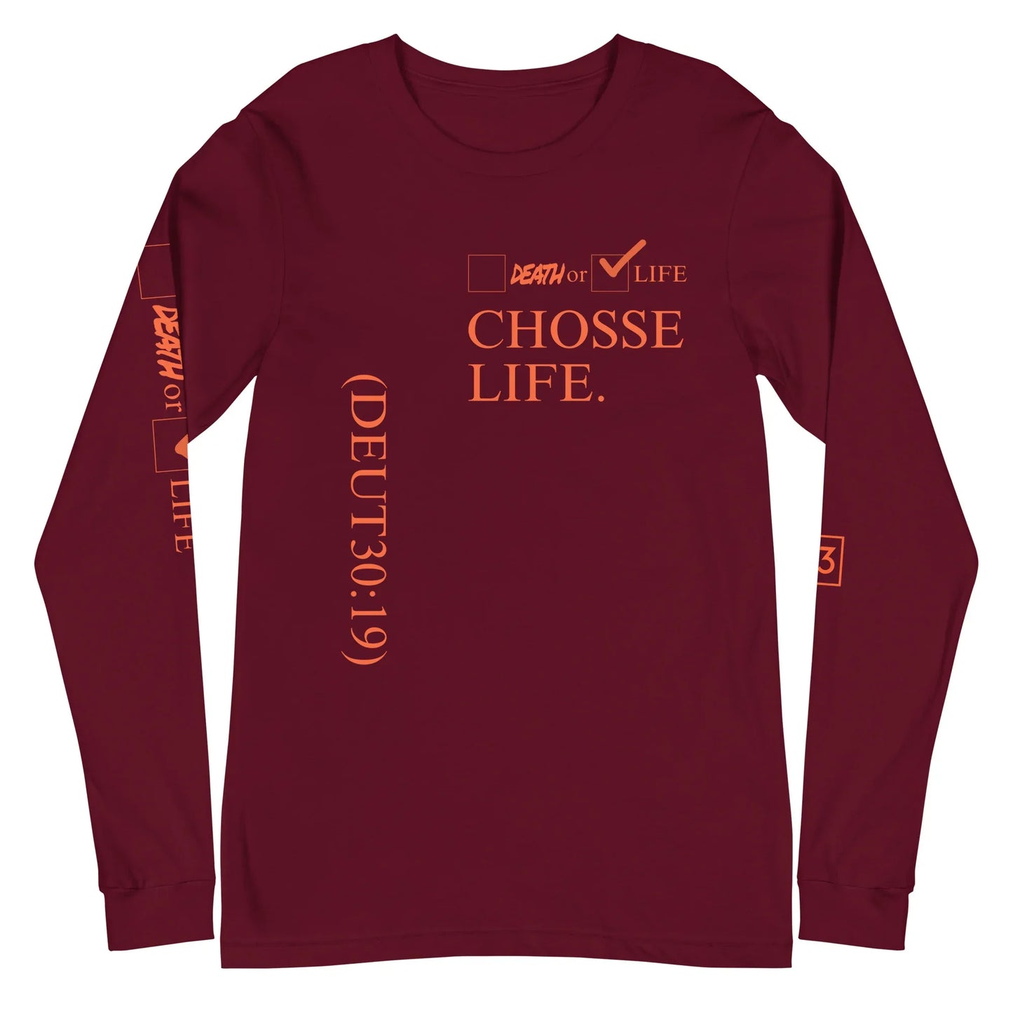 CHOOSE LIFE Unisex Long Sleeve Tee - Da G.A.T.E 33