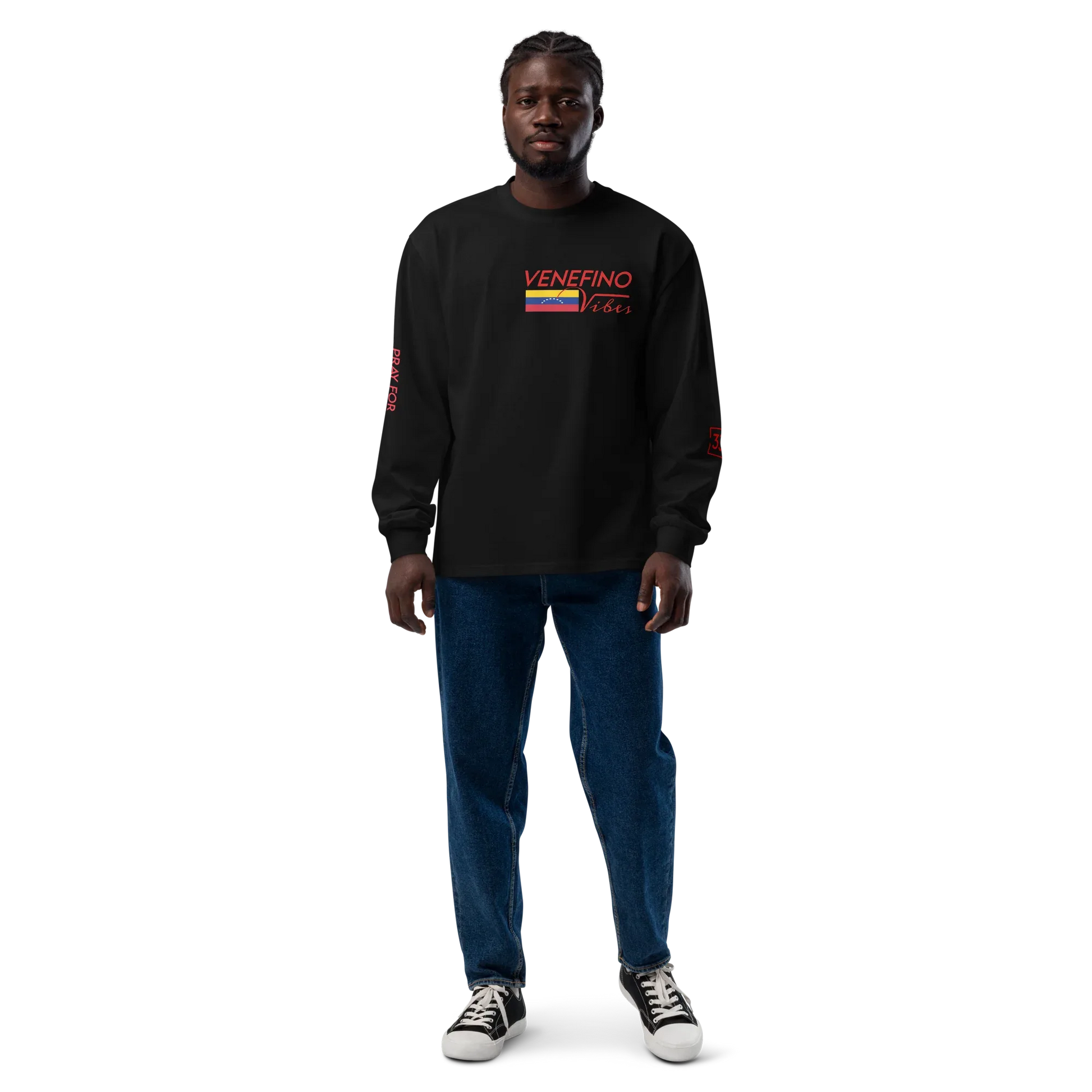 Pray for Venezuela Premium heavyweight long sleeve shirt - Da G.A.T.E 33