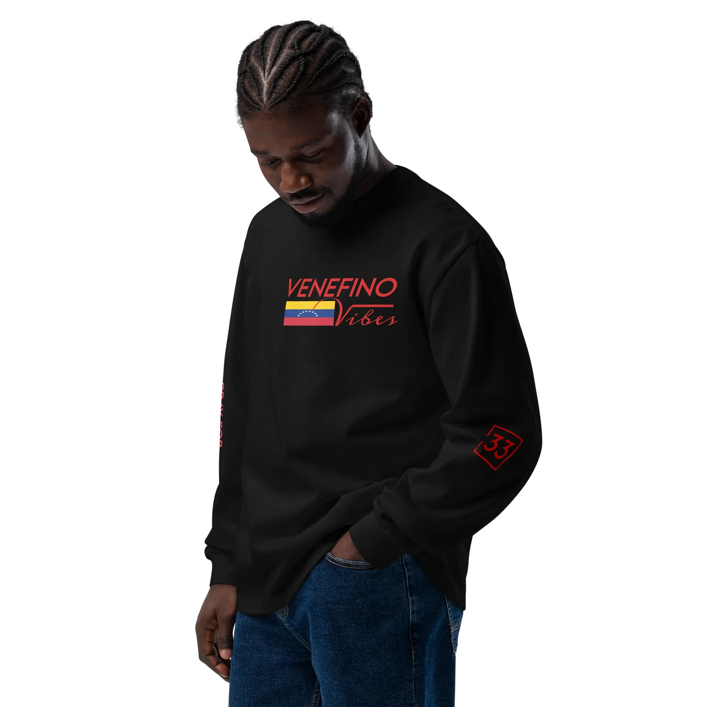 Pray for Venezuela Premium heavyweight long sleeve shirt - Da G.A.T.E 33