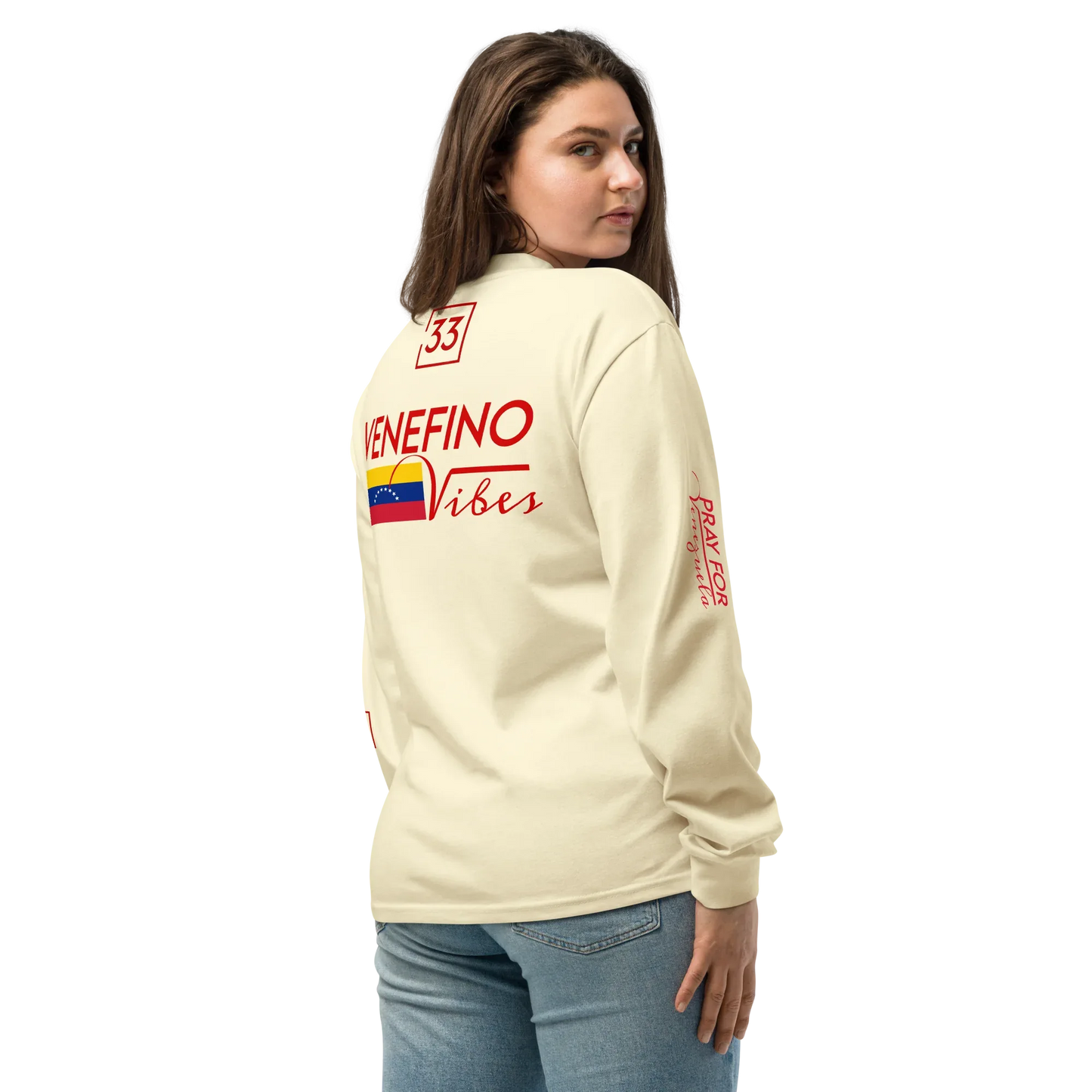 Pray for Venezuela Premium heavyweight long sleeve shirt - Da G.A.T.E 33