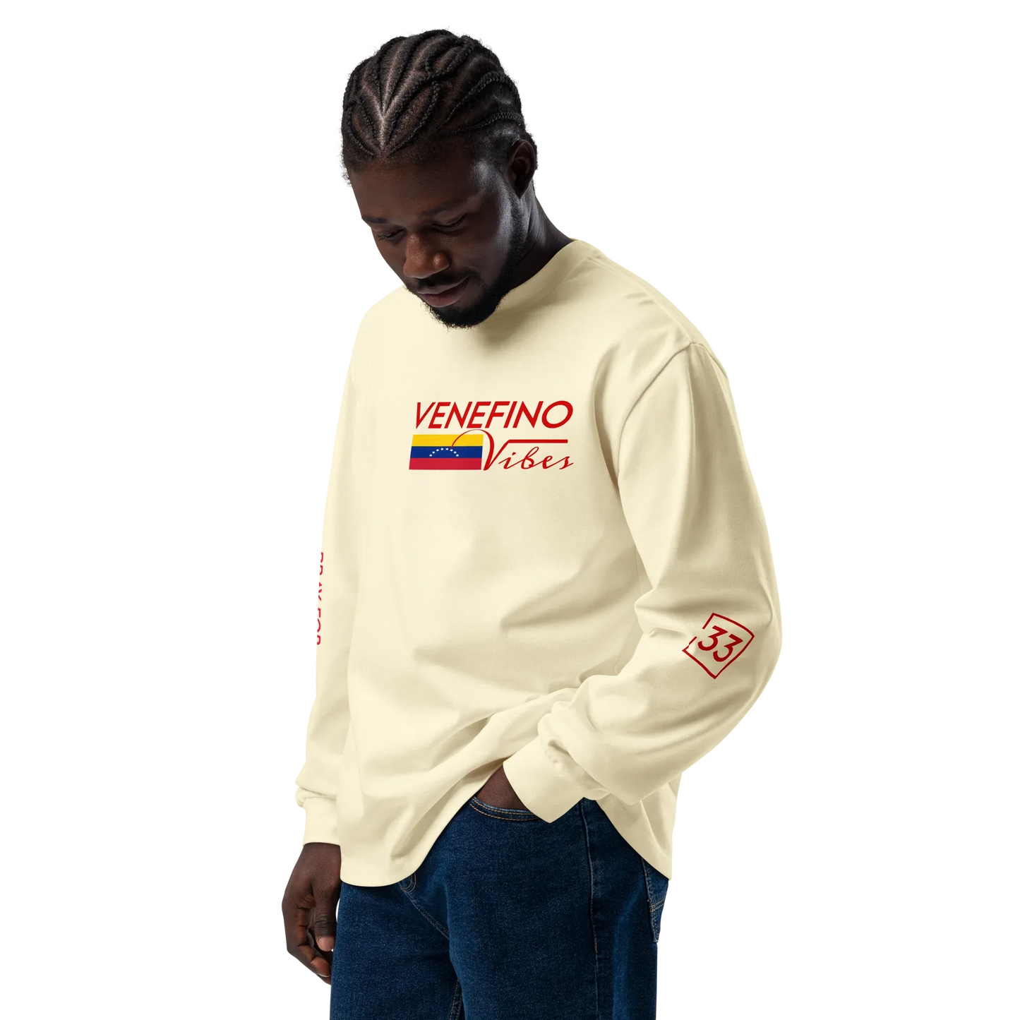 Pray for Venezuela Premium heavyweight long sleeve shirt - Da G.A.T.E 33