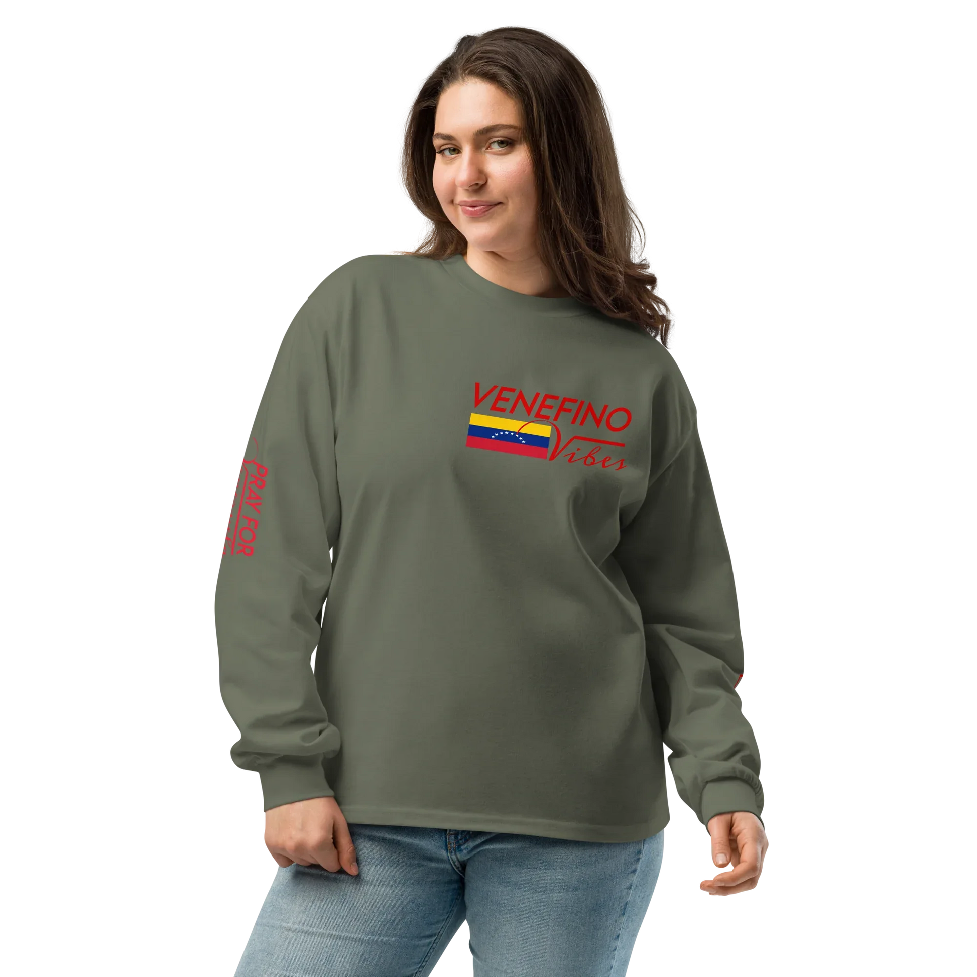 Pray for Venezuela Premium heavyweight long sleeve shirt - Da G.A.T.E 33