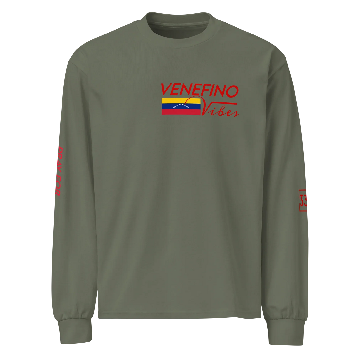 Pray for Venezuela Premium heavyweight long sleeve shirt - Da G.A.T.E 33
