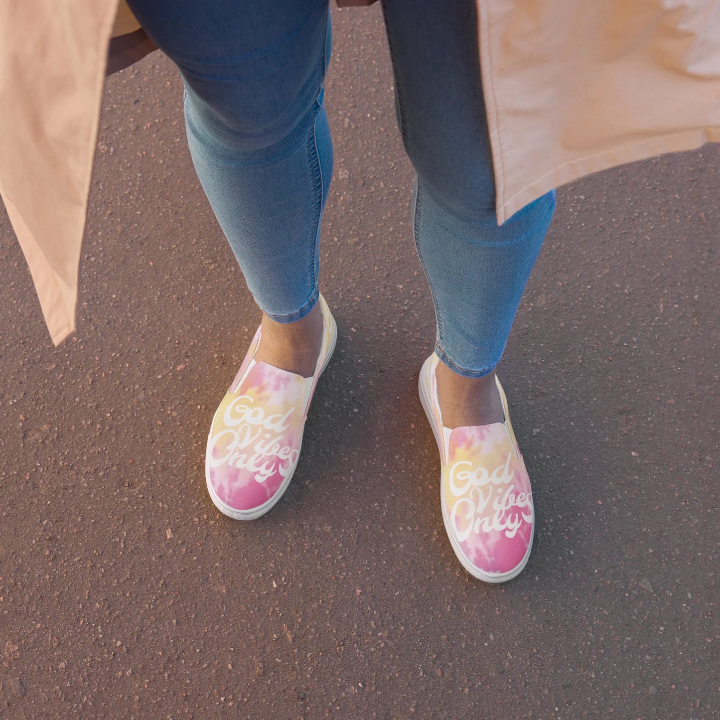 God Vibes Only Women’s slip-on canvas shoes - Da G.A.T.E 33